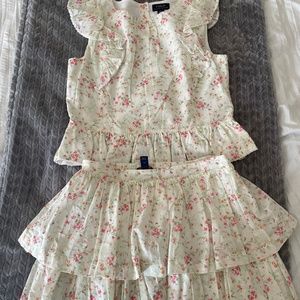 polo ralph lauren girls skirt and top set